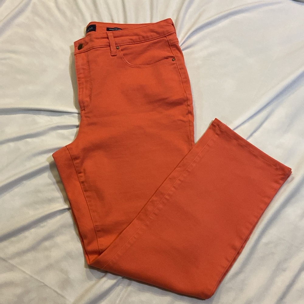 Charter Club Lexington straight Salmon/coral color full length jeans